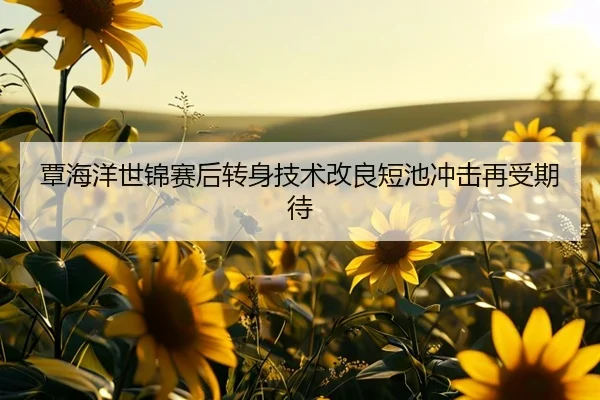 覃海洋世锦赛后转身技术改良短池冲击再受期待